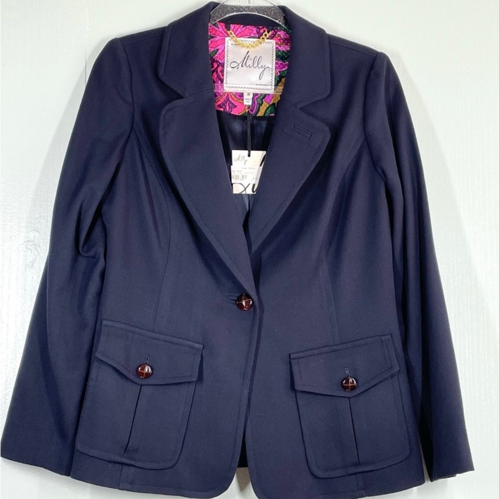 MILLY Of New York Equestrian Wool Blazer